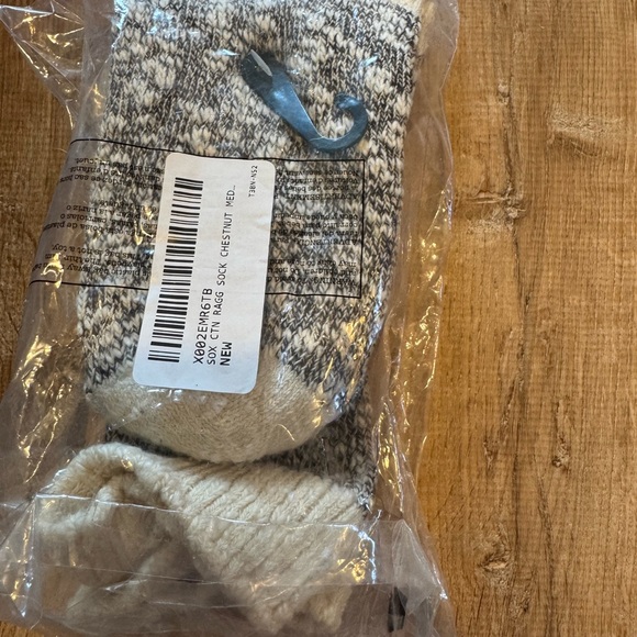 Cozy Knit Socks in Black and Cream - Picture 2 of 2